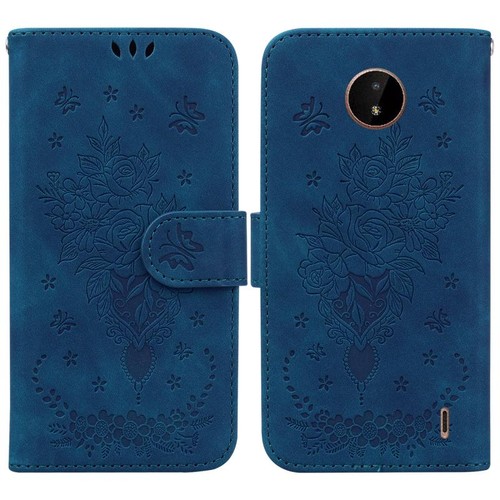Custodia pelle blu con - in,